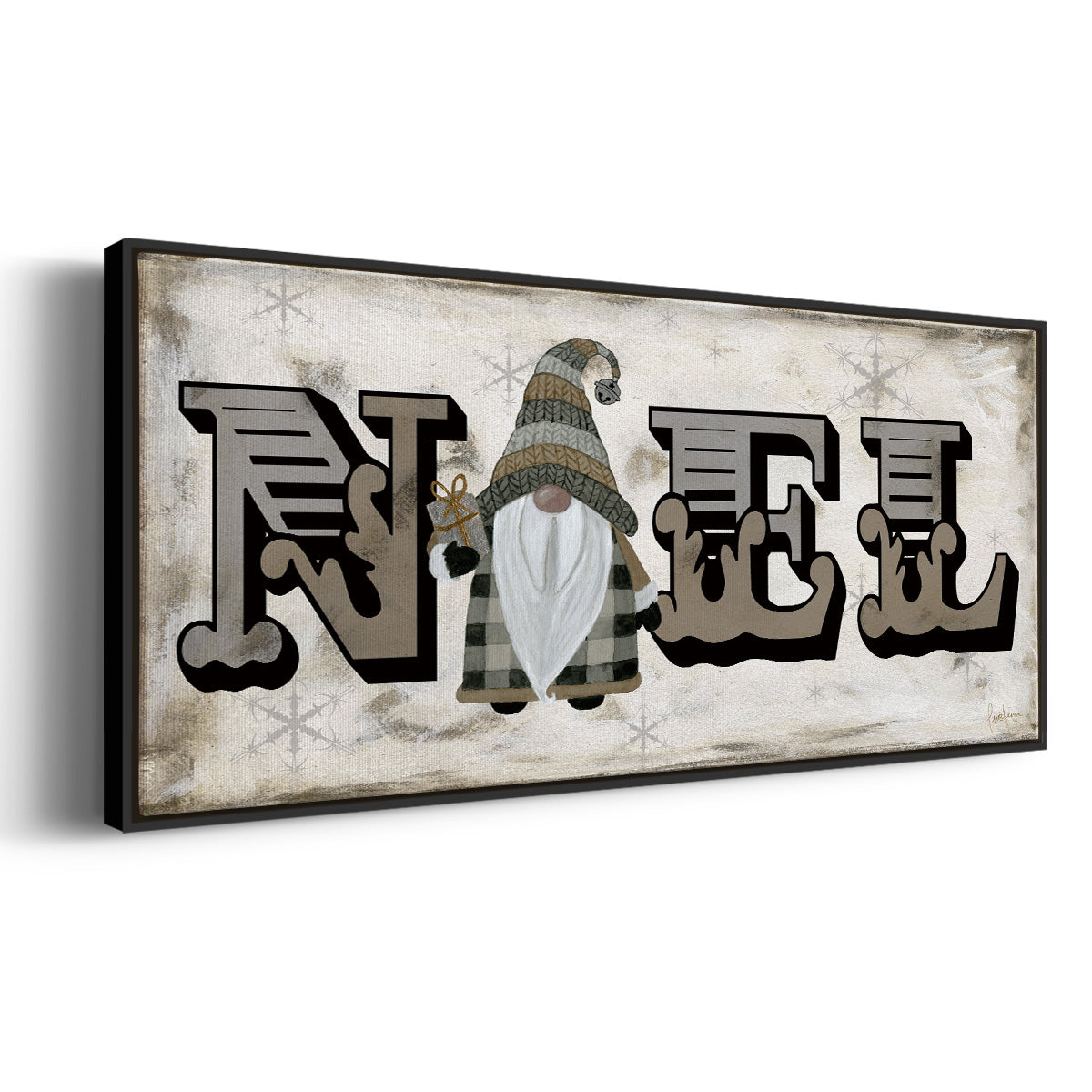 Winter Wonderland Friend Noel - Floater Framed Canvas Print