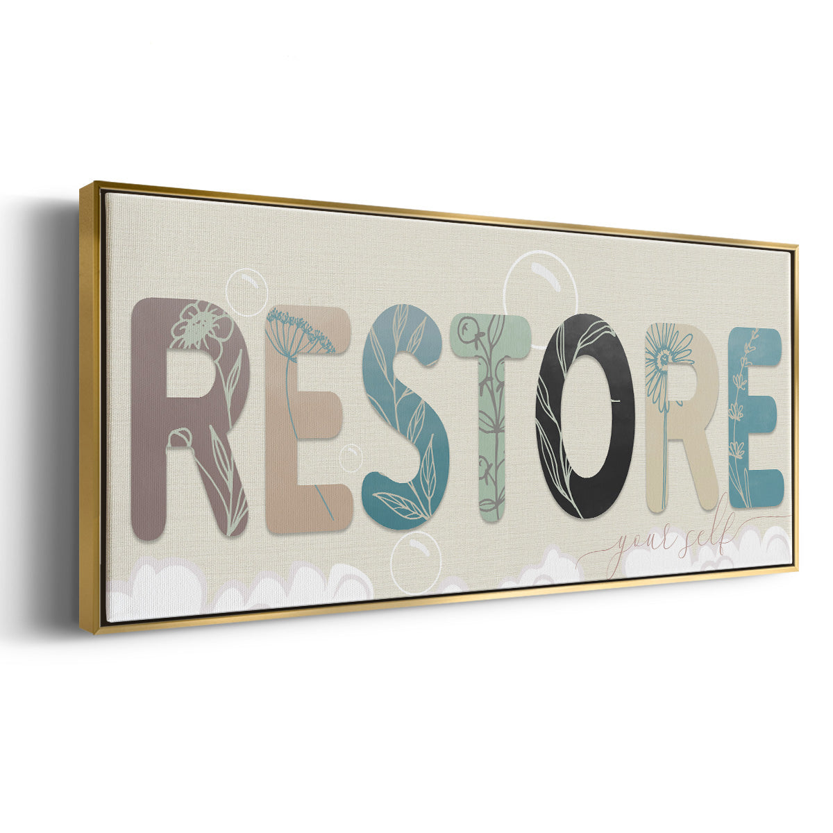 Restore Your Self - Floater Framed Canvas Print