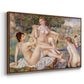 The Large Bathers, 1884-1887 - Floater Framed Canvas Print
