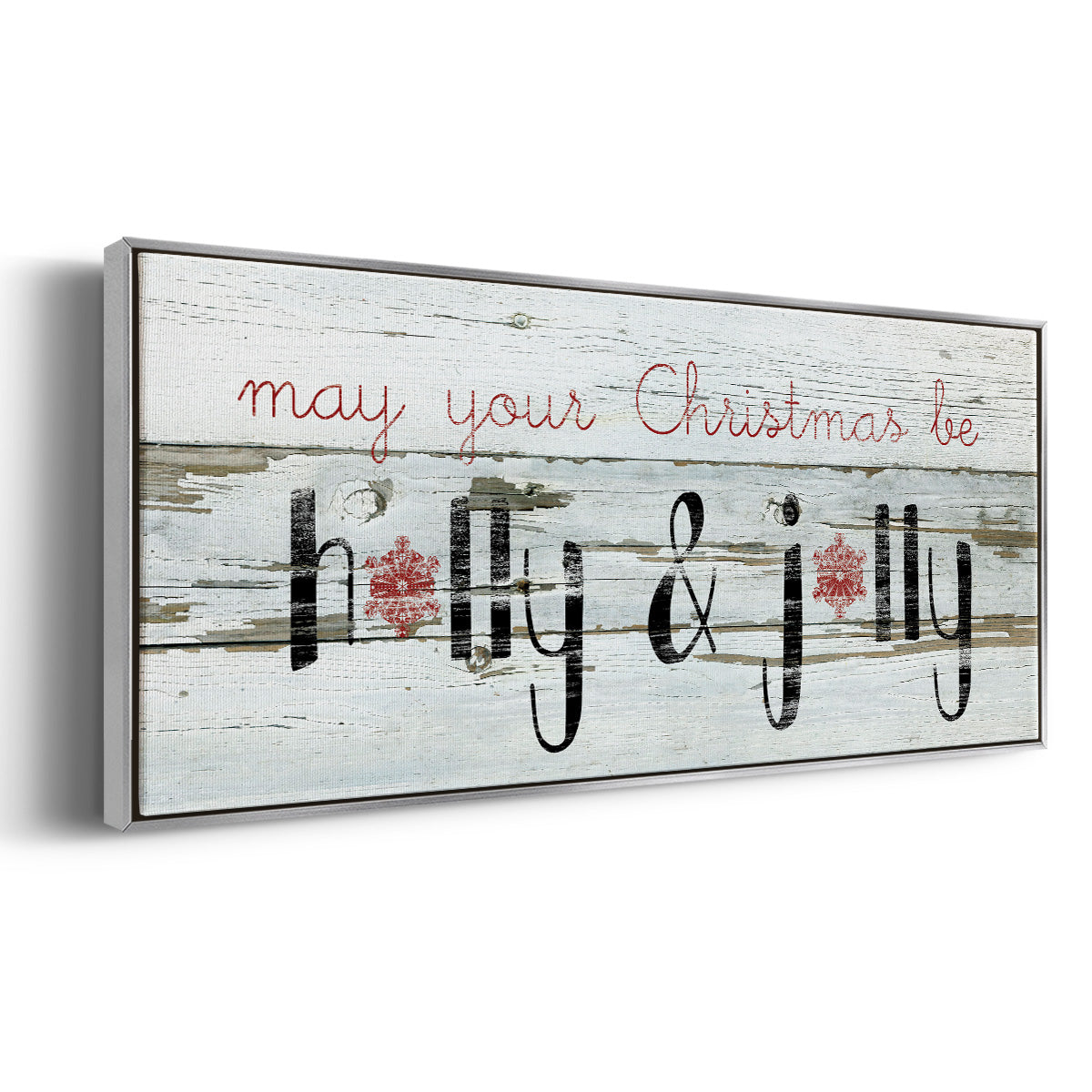 Holly & Jolly - Floater Framed Canvas Print