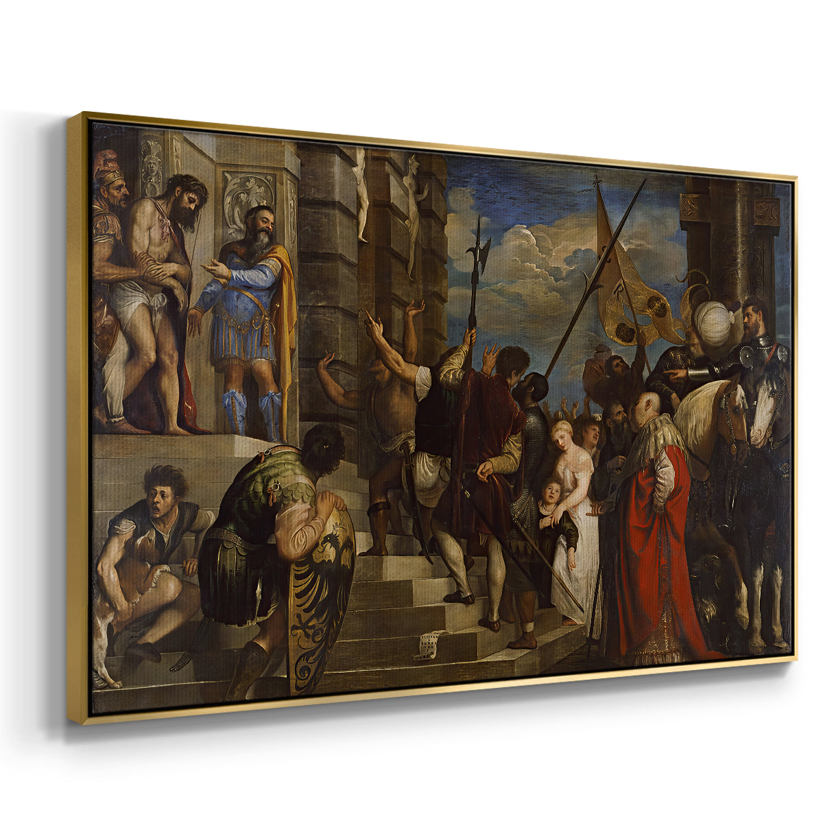 Ecce Homo, c. 1543 - Floater Framed Canvas Print