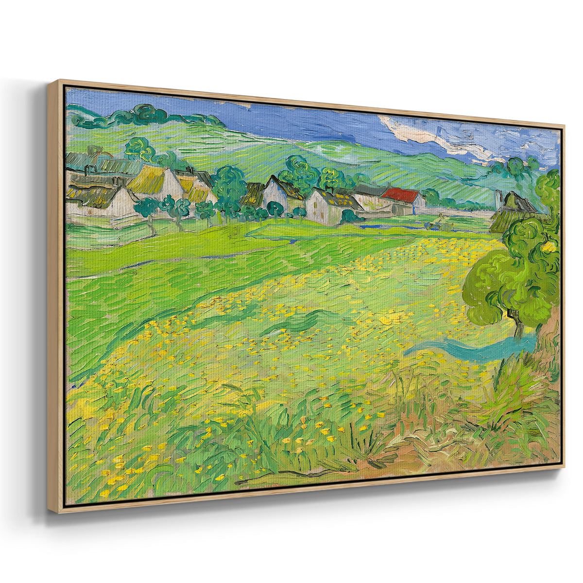 Les Vessenots in Auvers, 1890 - Floater Framed Canvas Print
