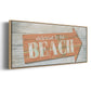 Welcome to the Beach - Floater Framed Canvas Print