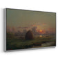 Haystack at Sunset, 1880 - Floater Framed Canvas Print