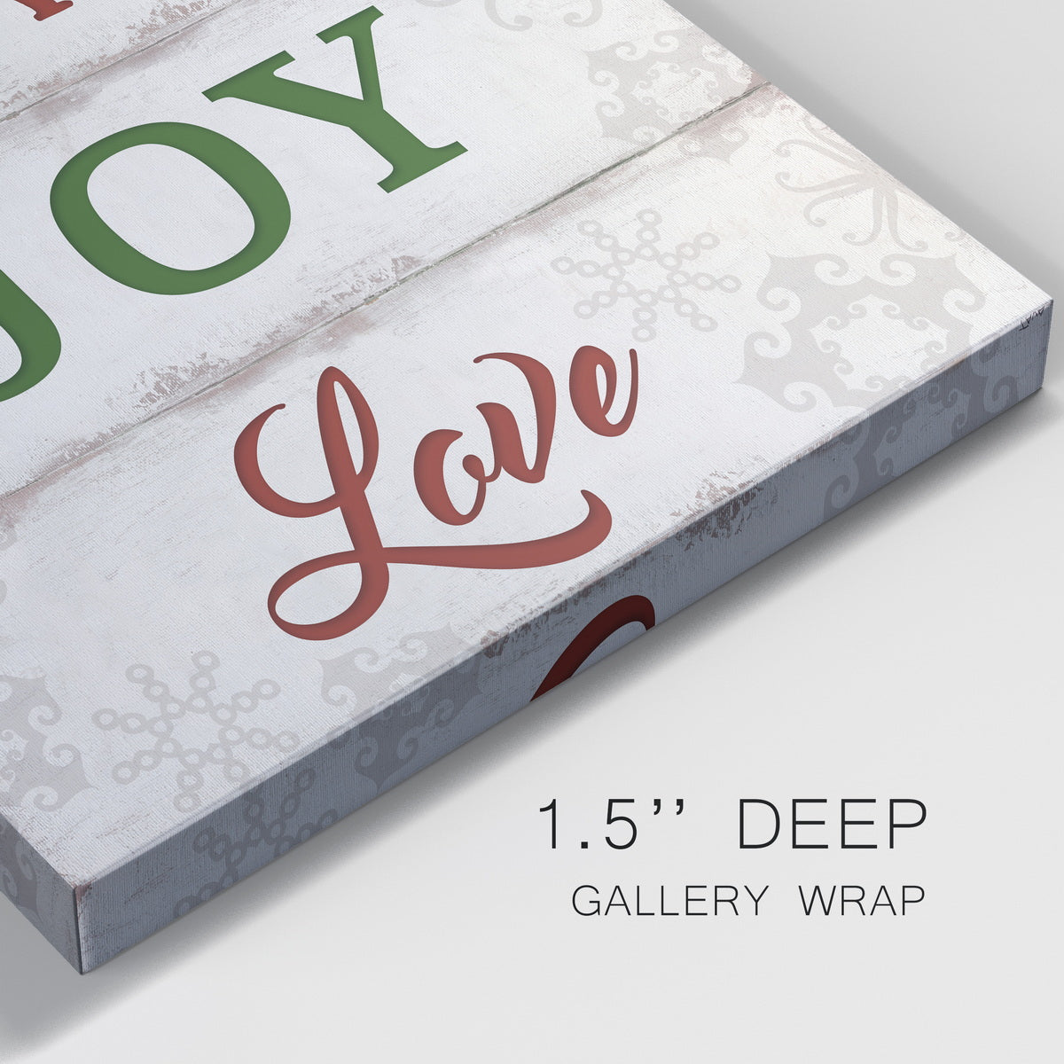 Peace Joy Love Premium Gallery Wrapped Canvas - Ready to Hang