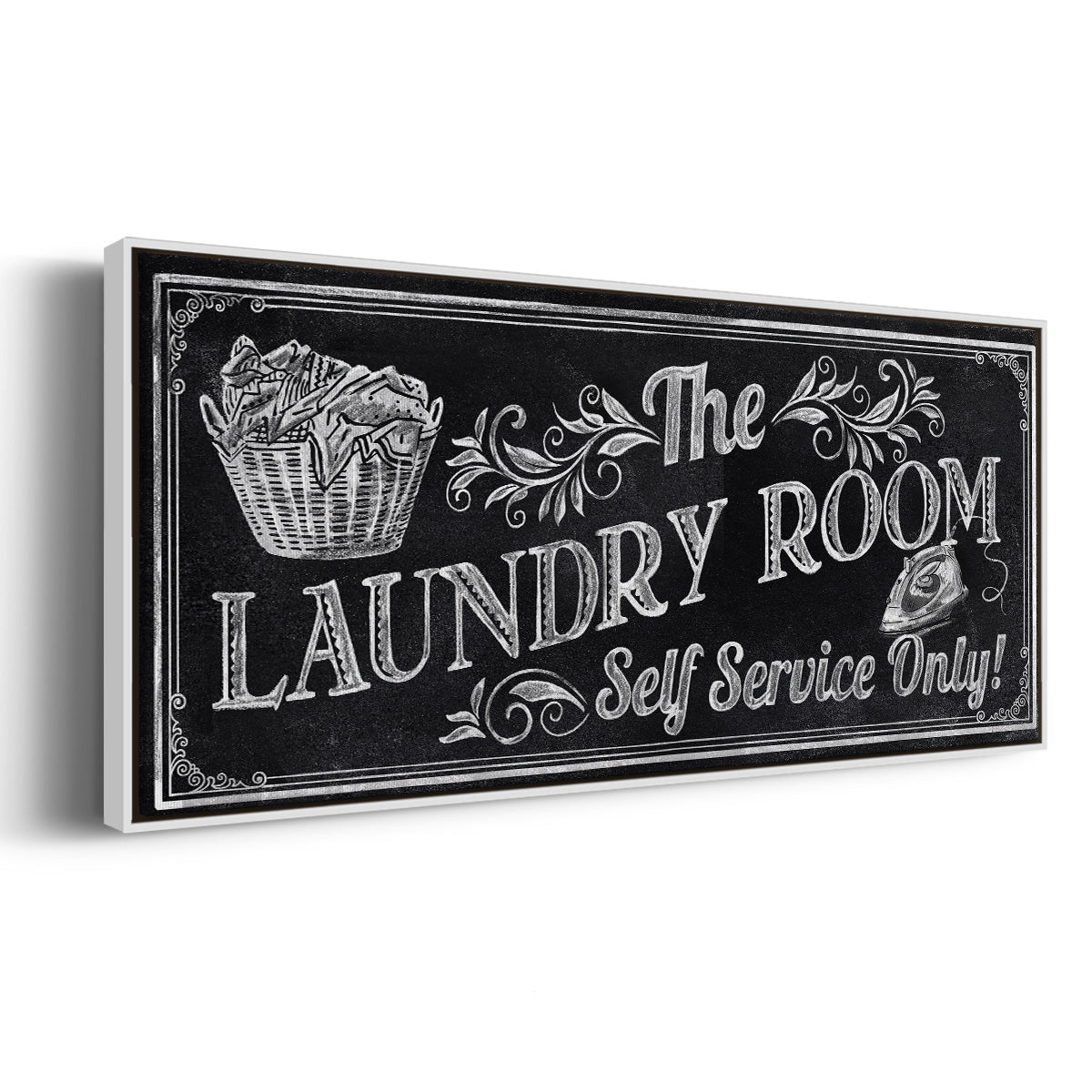 Self Service - Floater Framed Canvas Print