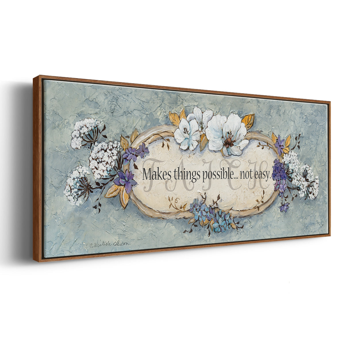 Faith - Floater Framed Canvas Print