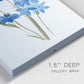 Blue Blossom Botanical I Premium Gallery Wrapped Canvas - Ready to Hang - Set of 2 - 8 x 12 Each