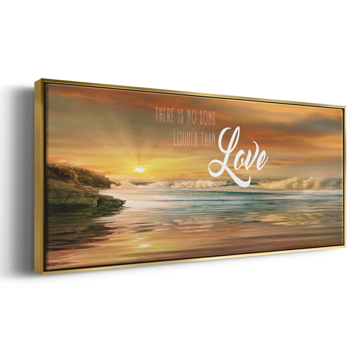 Louder Than - Floater Framed Canvas Print