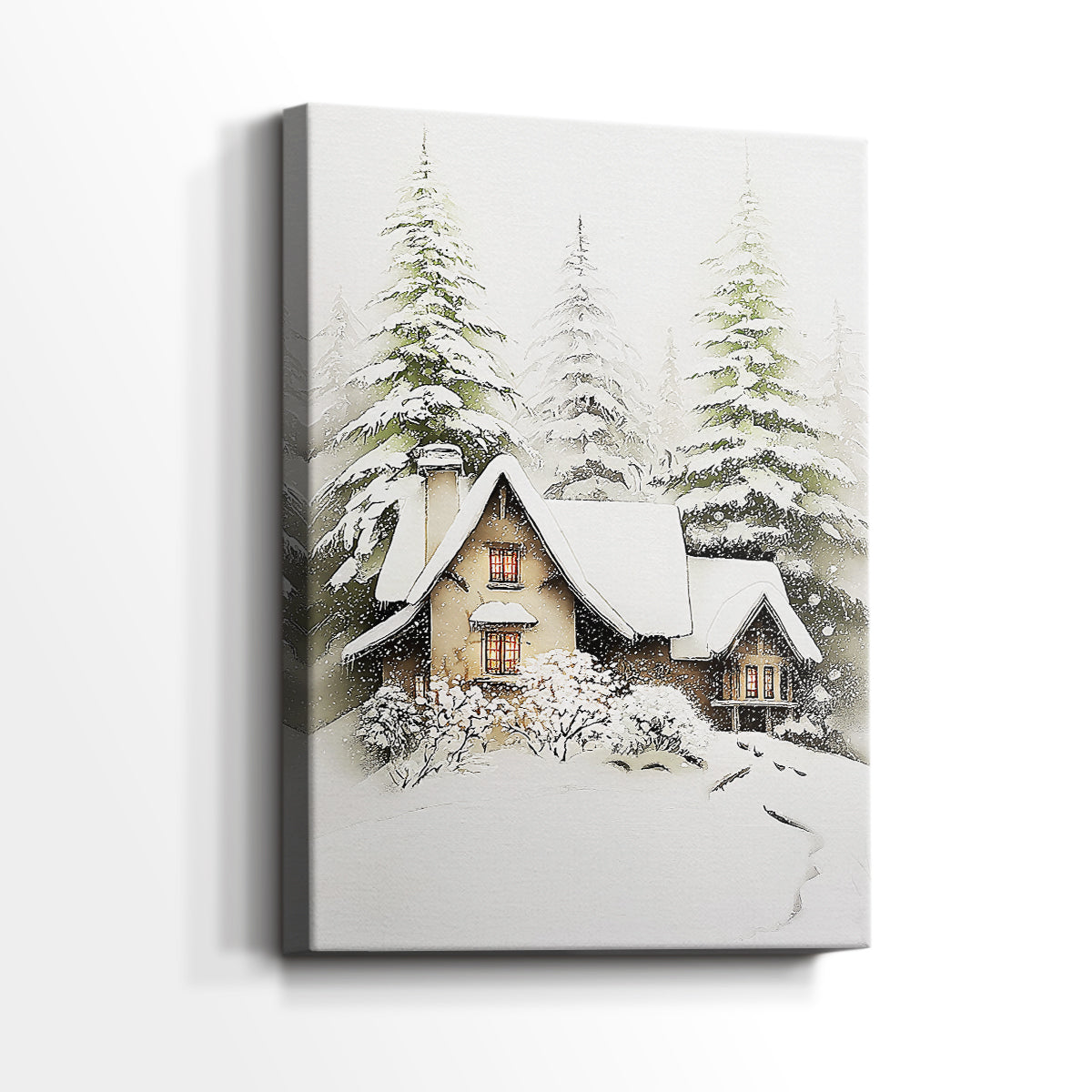 Silver Evergreen Parish - Canvas Art Print