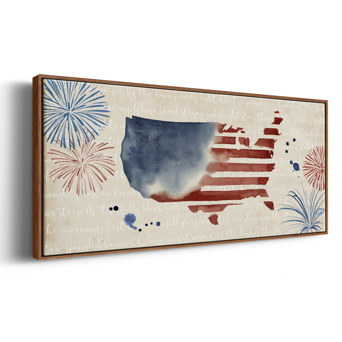 Fourth of July Collection C - Floater Framed Canvas Print