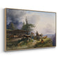 An Alpine Farm on the Untersberg, 1835 - Floater Framed Canvas Print