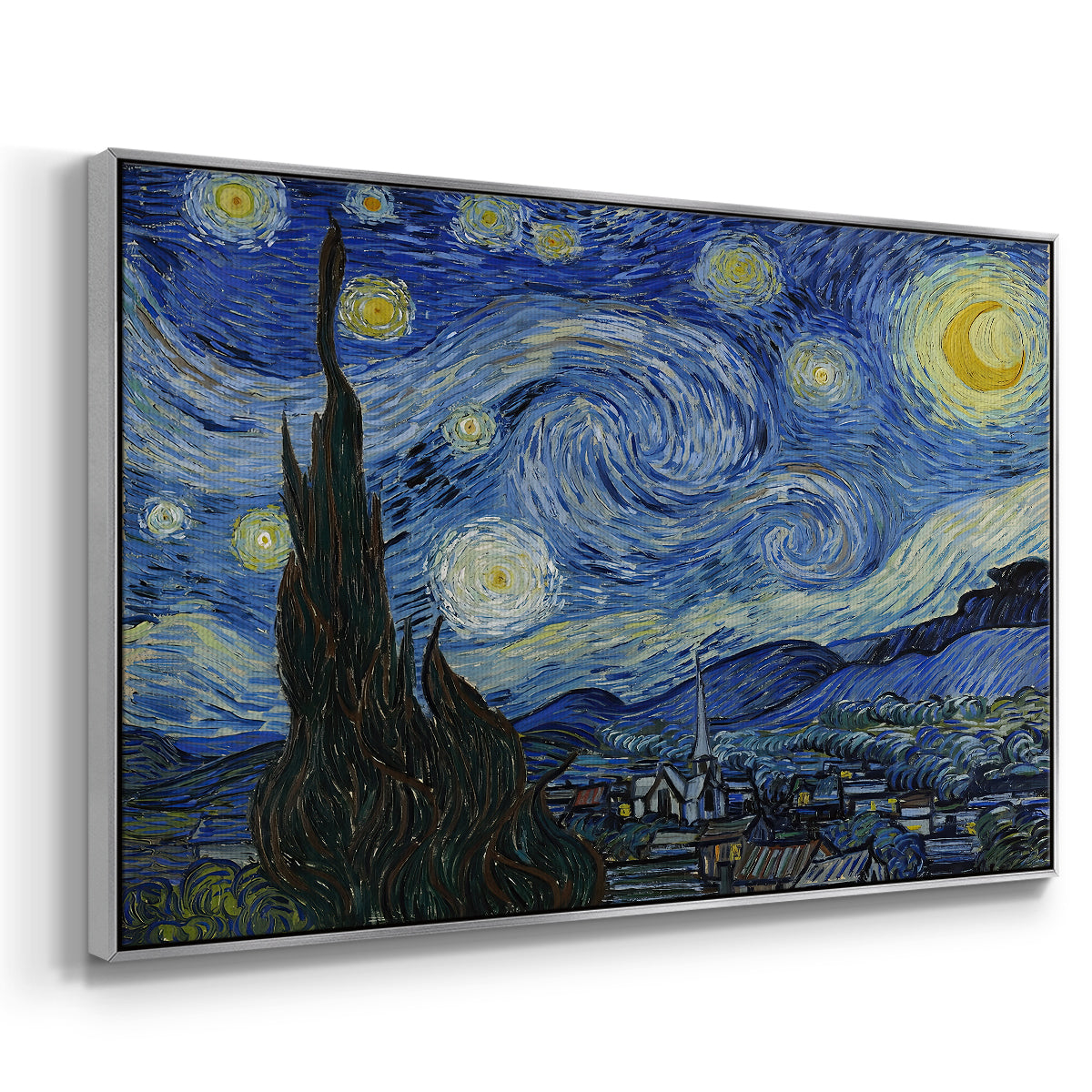 The Starry Night, 1889 - Floater Framed Canvas Print