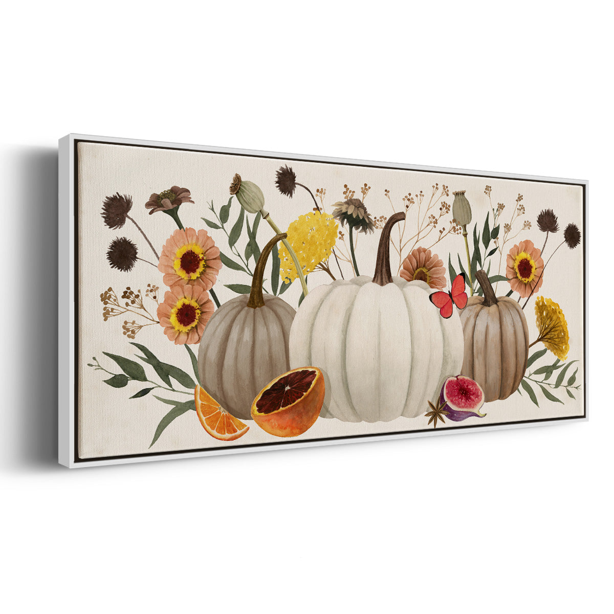 Fall Botanicals - Floater Framed Canvas Print