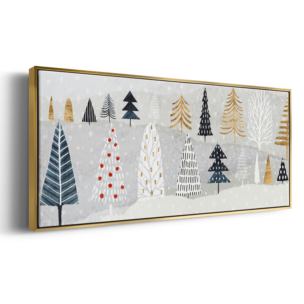Christmas Chalet Collection D - Floater Framed Canvas Print