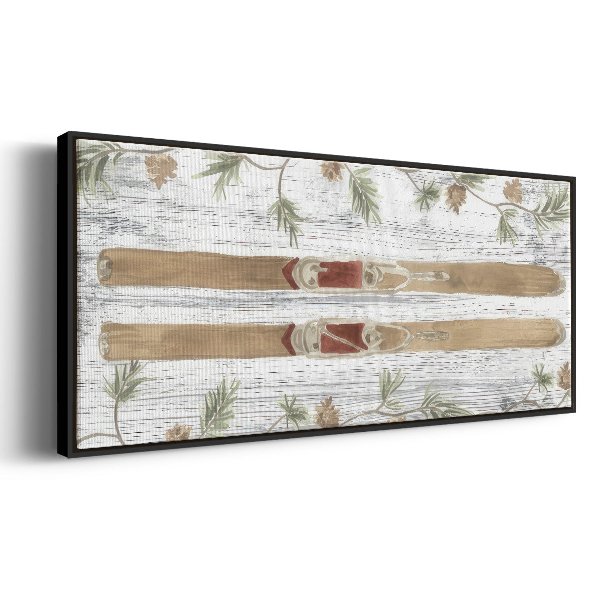 Pinecone Lodge Collection D - Floater Framed Canvas Print