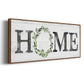 Gray Home Wreath - Floater Framed Canvas Print