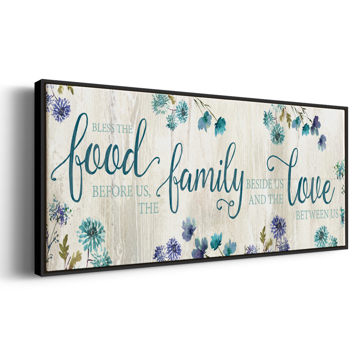 Food Family Love - Floater Framed Canvas Print