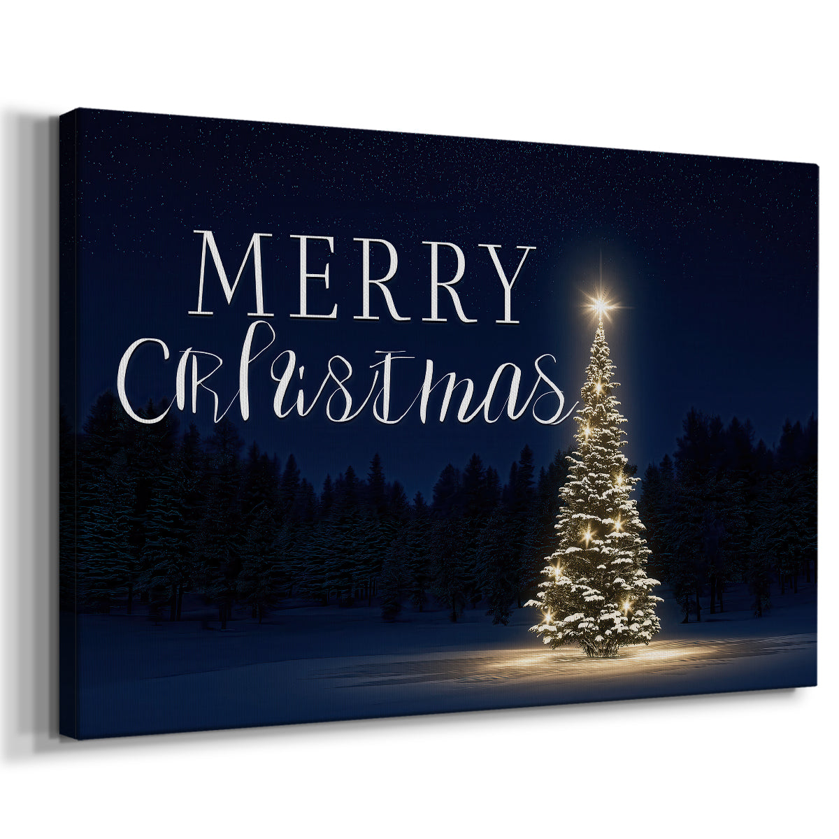 Blue Hour Fir Hearth - Canvas Art Print