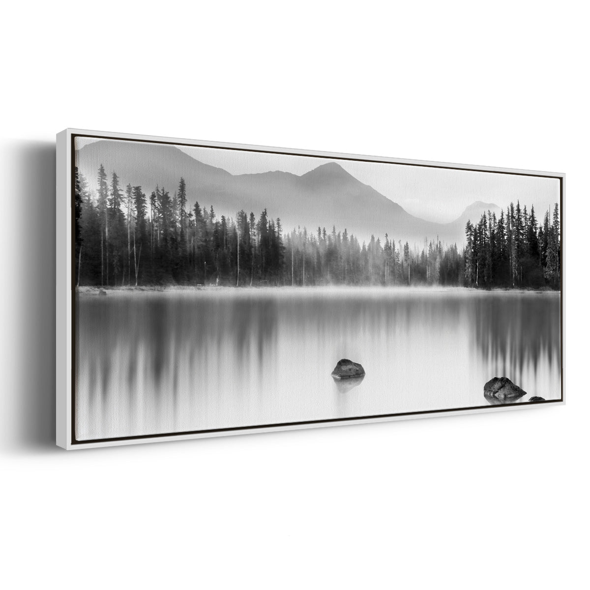 Mountain Reflection - Floater Framed Canvas Print