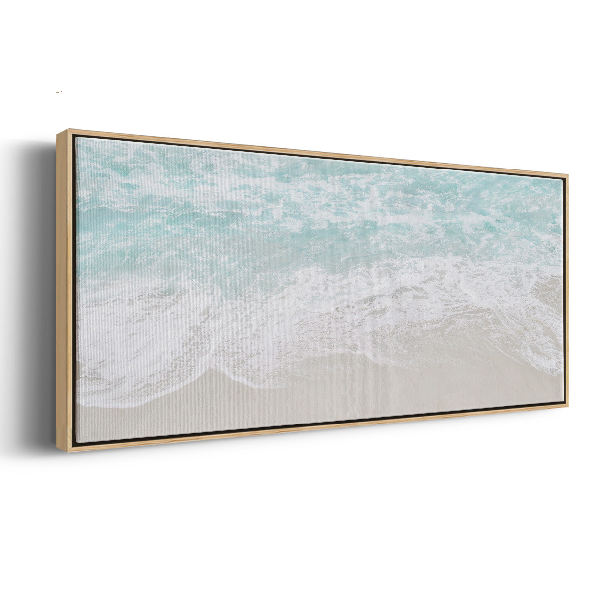 Coastline Tide - Floater Framed Canvas Print