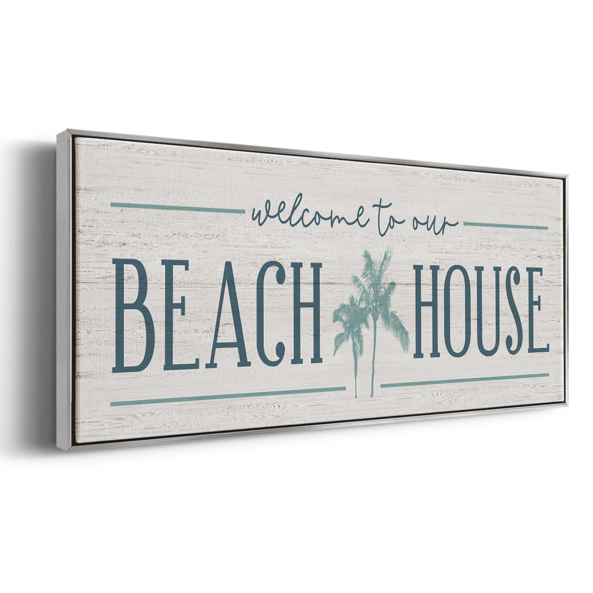 Our Beach House - Floater Framed Canvas Print