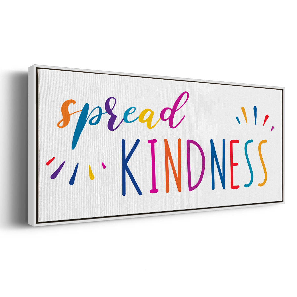 Rainbow Kindness - Floater Framed Canvas Print