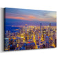 Chicago at Night Aerial - Gallery Wrapped Canvas