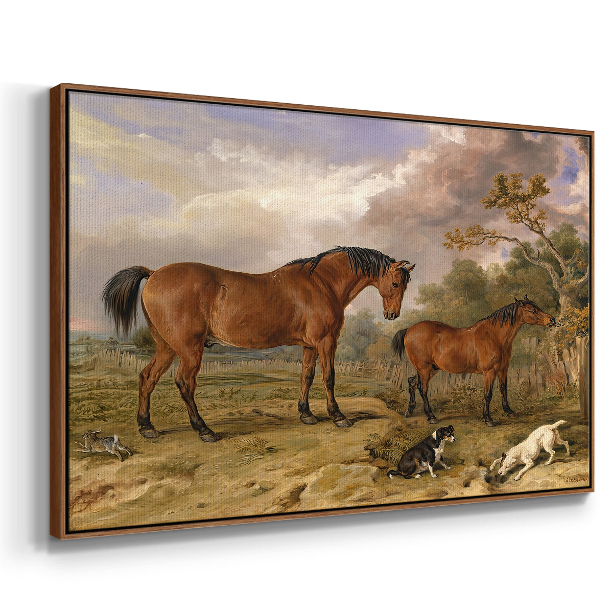 Portrait of Reformer, Blucher, Tory and Crib, Property of Rowland Alston, Esq., M.P., 1835 - Floater Framed Canvas Print