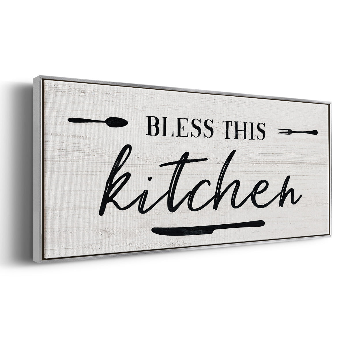 Bless this Kitchen - Floater Framed Canvas Print
