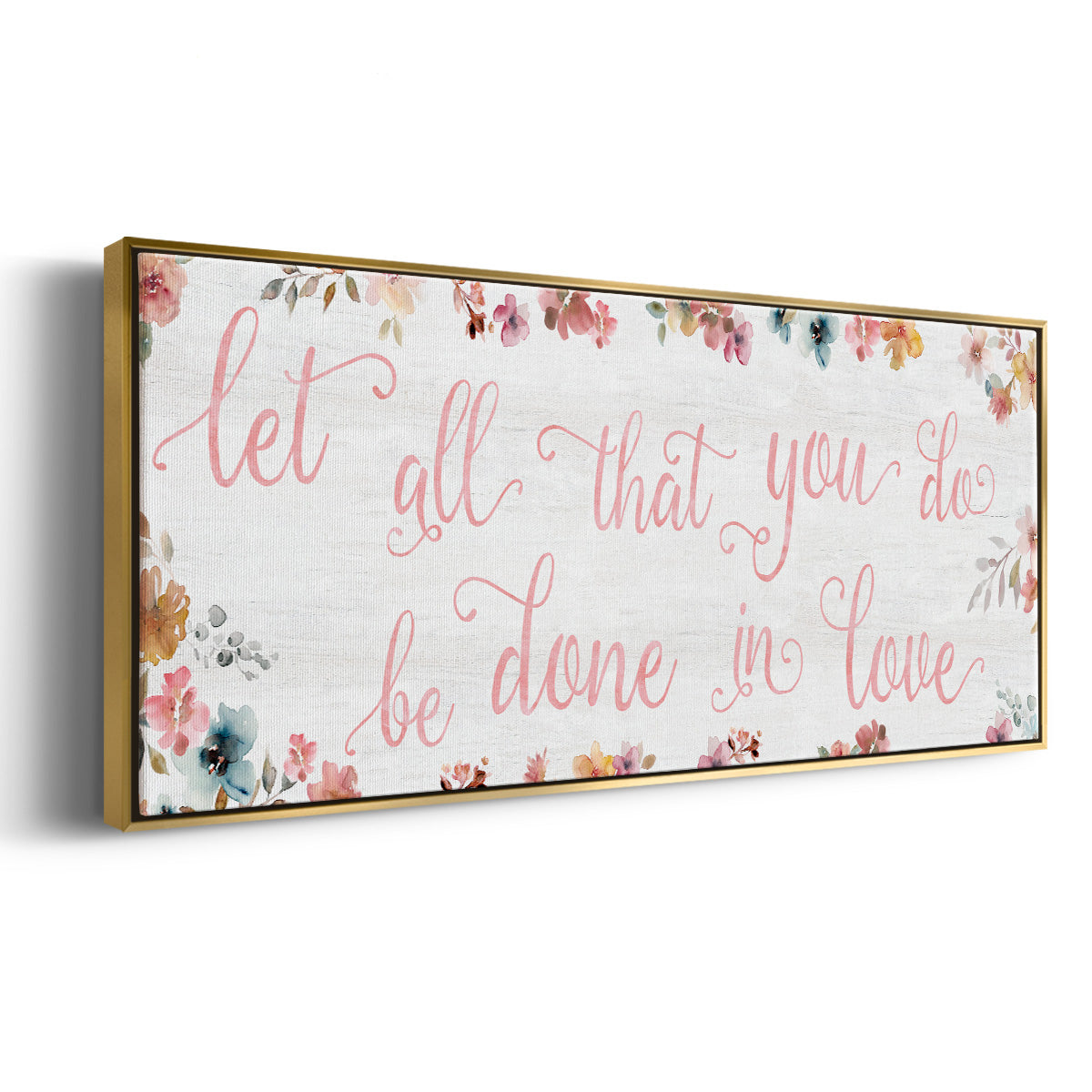 Done In Love - Floater Framed Canvas Print