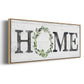 Gray Home Wreath - Floater Framed Canvas Print