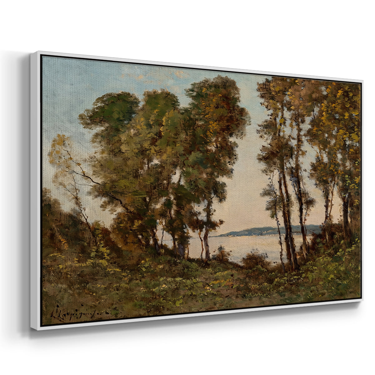 The Banks of the Allier, 1894 - Floater Framed Canvas Print