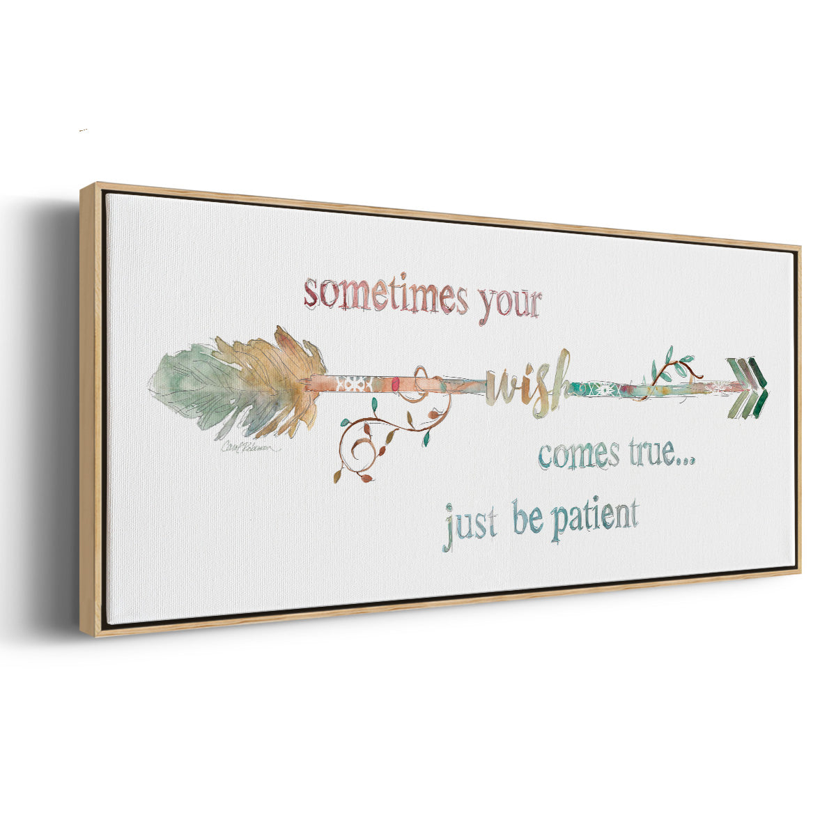 Wishing Arrow - Floater Framed Canvas Print