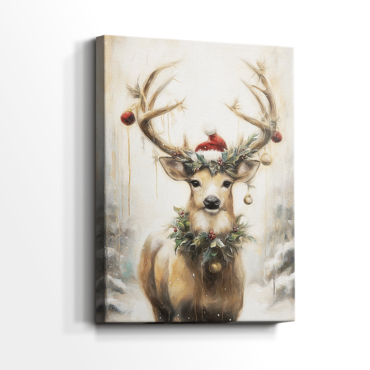 Midnight of Golden Yule - Canvas Art Print