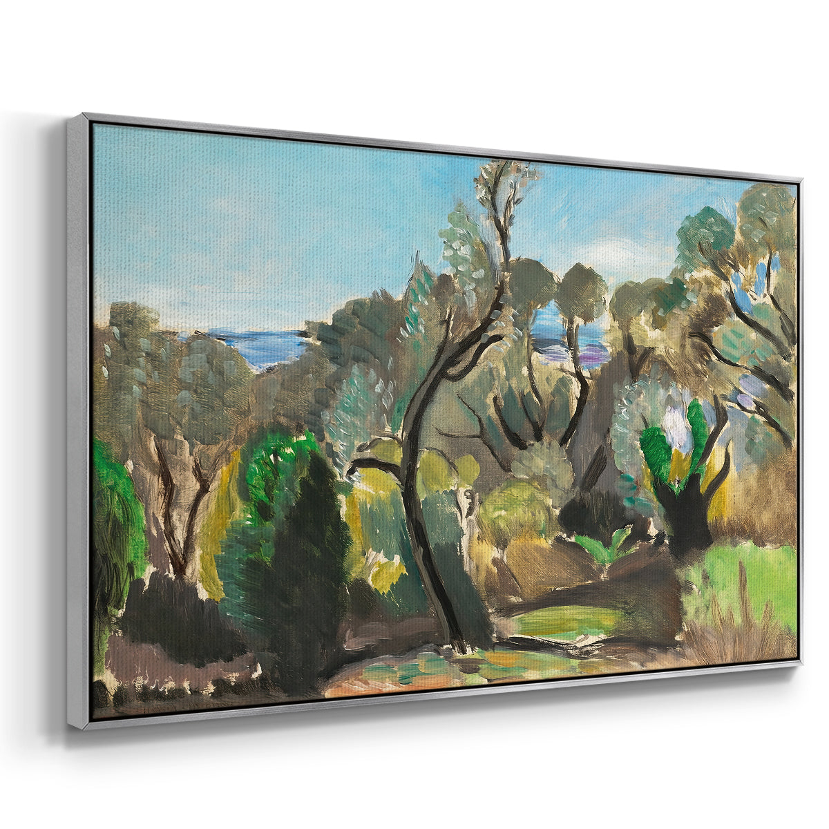 Landscape near Nice, c. 1918 - Floater Framed Canvas Print