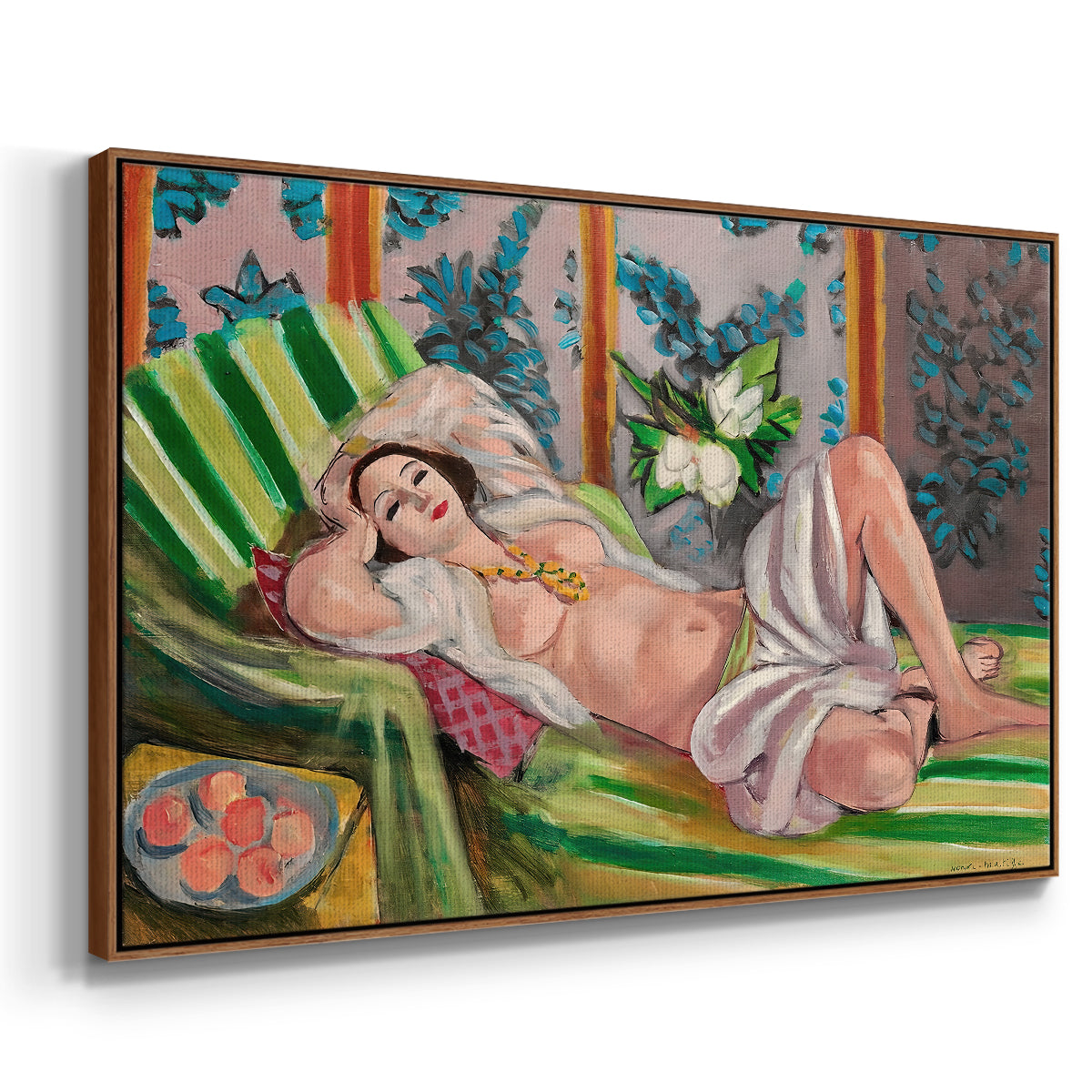 Odalisque Couchée Aux Magnolias, c. 1923 - Floater Framed Canvas Print