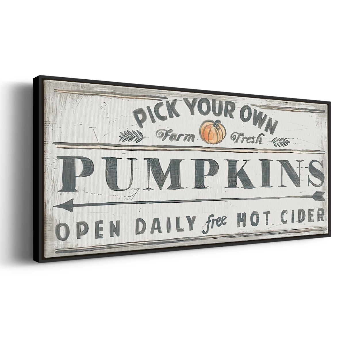 Pumpkin Patch I - Floater Framed Canvas Print