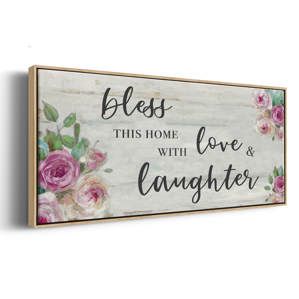 Love and Laughter - Floater Framed Canvas Print