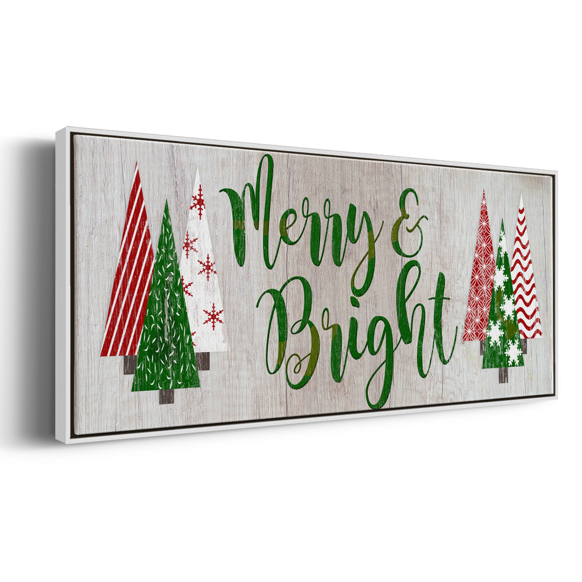 Merry & Bright - Floater Framed Canvas Print