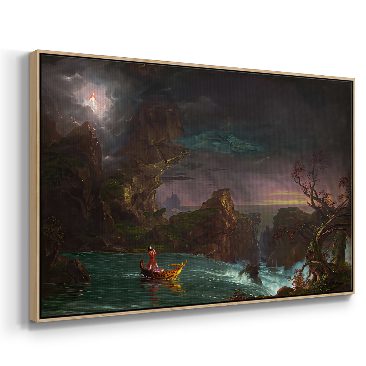 The Voyage of Life: Manhood, 1842 - Floater Framed Canvas Print
