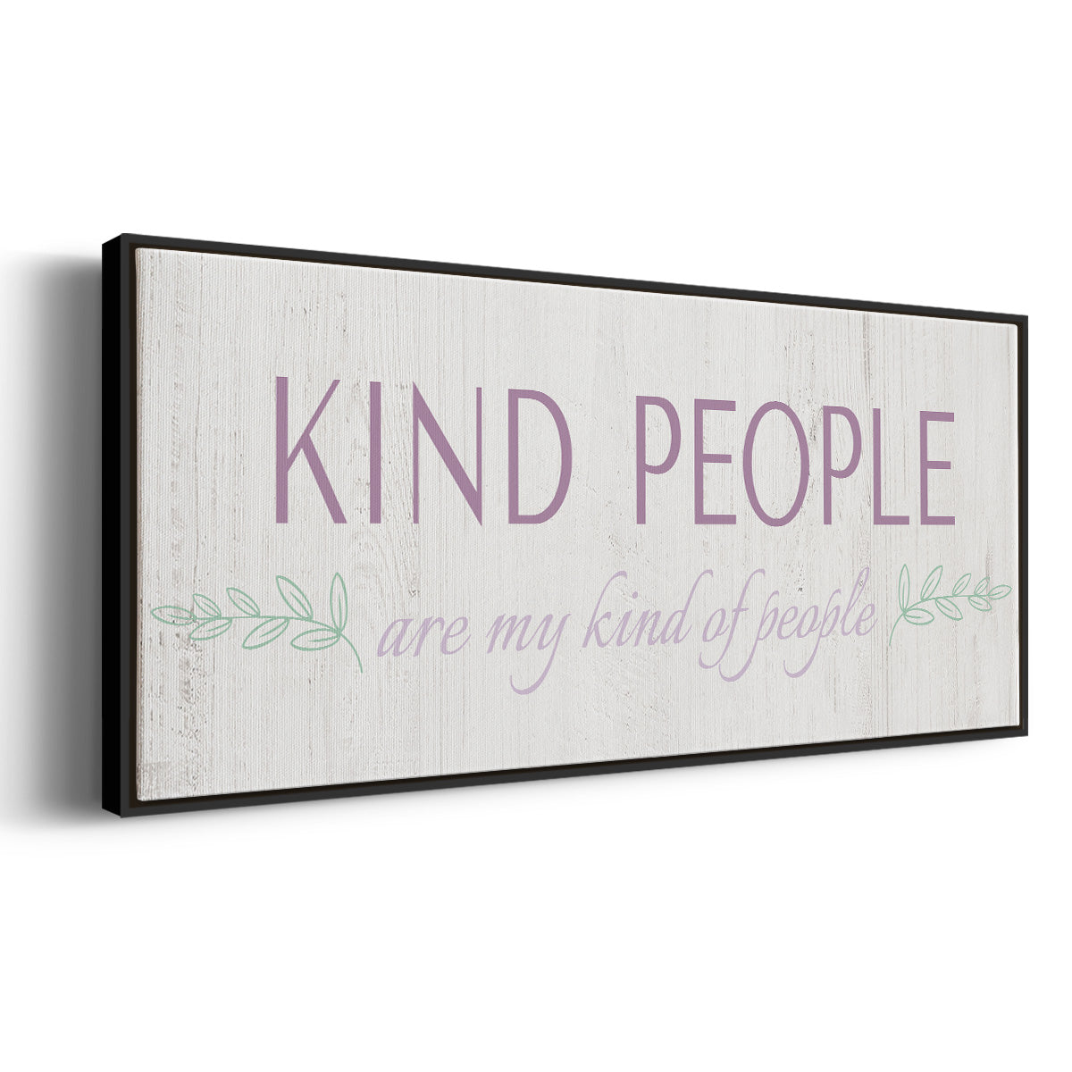 Kind People - Floater Framed Canvas Print
