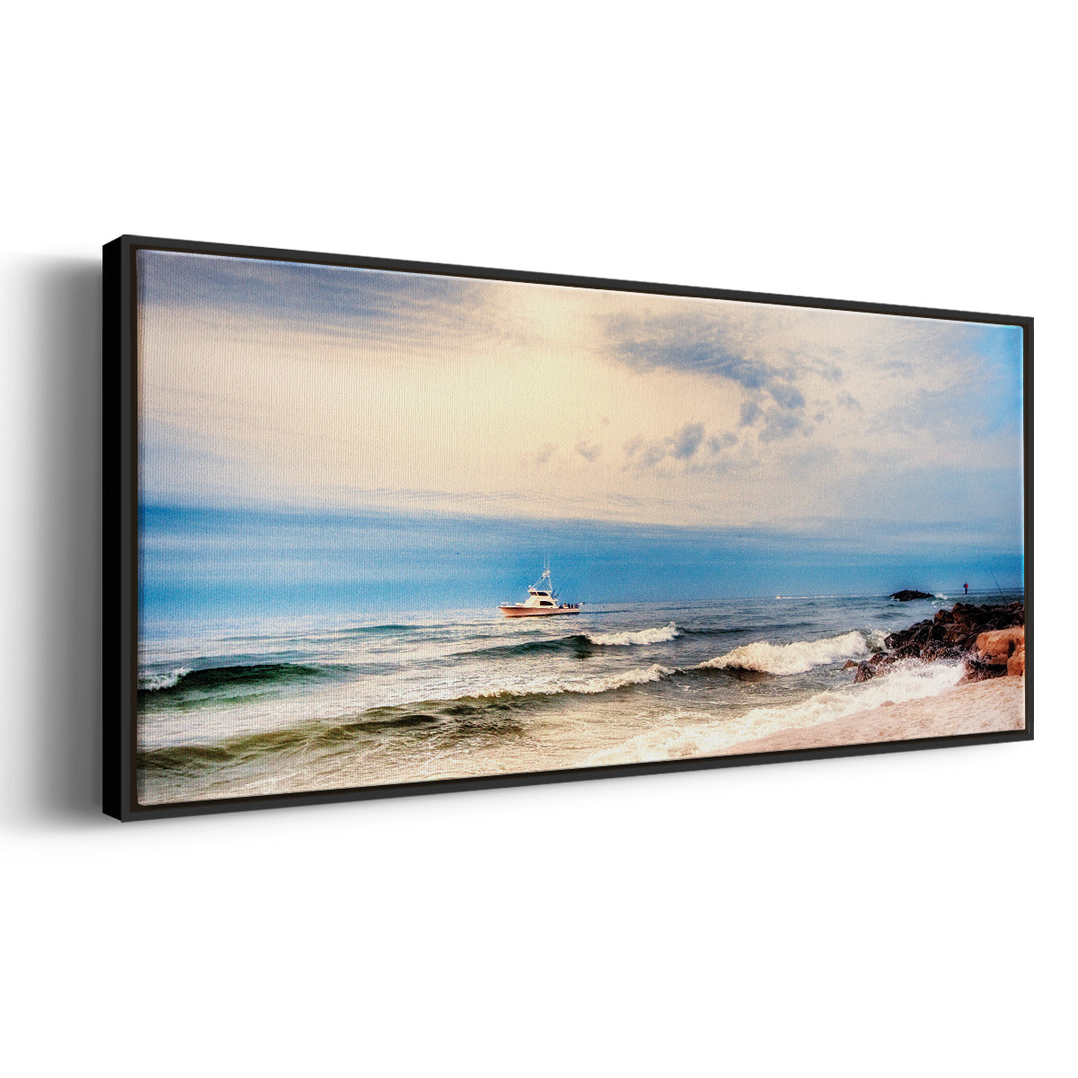 Heading to Sea - Floater Framed Canvas Print