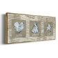 Burlap Music Ornaments - Floater Framed Canvas Print