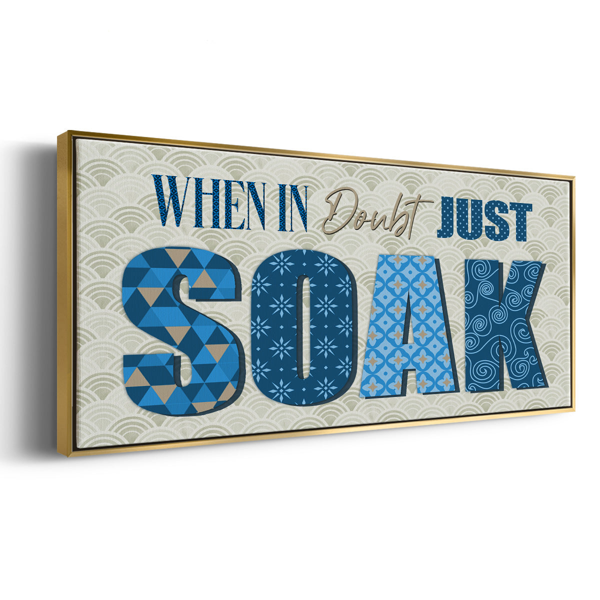 When in Doubt - Floater Framed Canvas Print