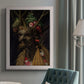 Surreal allegorical portrait representing the four seasons by Giuseppe Arcimboldo in an {frame_style_descriptor} displayed in a neutral interior setting.