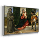Madonna and Child with Saints Anthony of Padua and Roch, c. 1510 - Floater Framed Canvas Print
