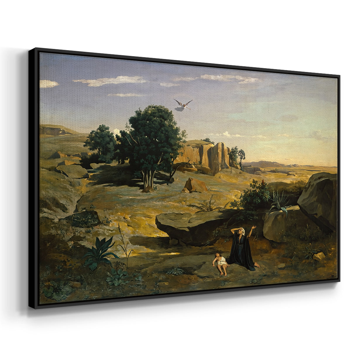 Hagar in the Wilderness, 1835 - Floater Framed Canvas Print