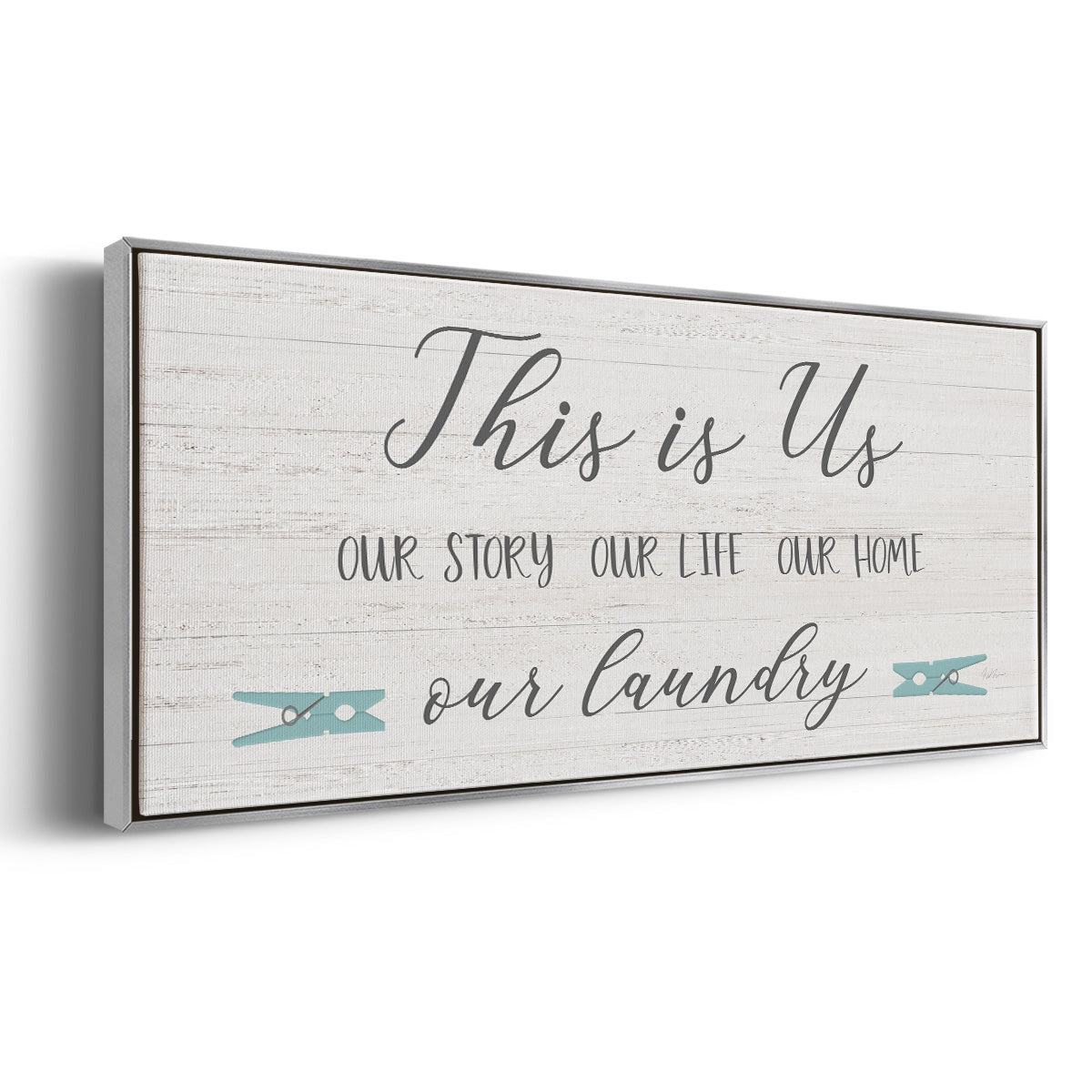 Us and Our Laundry - Floater Framed Canvas Print