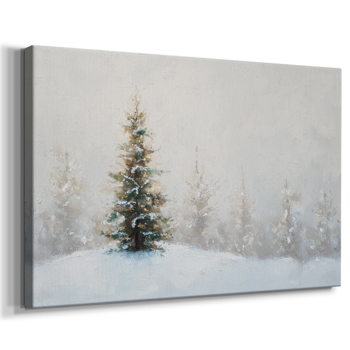 Frostlit Evergreen Parish - Canvas Art Print